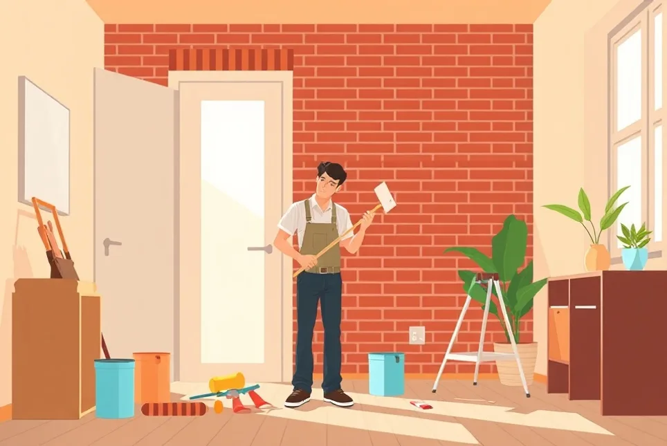 Intérieur rénové après travaux de peinture à Courrières